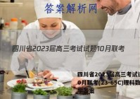 四川省2023届高三考试试题10月联考(23-65C)理科数学答案