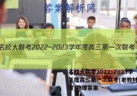 名校大联考2022~2023学年度高三第一次联考(老教材老高考)物理答案