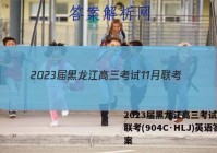 2023届黑龙江高三考试11月联考(904C·HLJ)英语答案