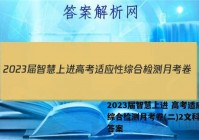 2023届智慧上进 高考适应性综合检测月考卷(二)2文科综合答案
