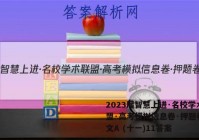 2023届智慧上进·名校学术联盟·高考模拟信息卷·押题卷 语文A (十一)11答案