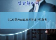 2023届吉林省高三考试11月联考(904C·JL)物理试题答案
