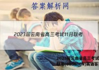 2023届云南省高三考试11月联考(905C·YN)英语答案