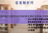 2023年高三全国100所名校单元测试示范卷 23·G3DY(新高考)·思想政治-R-必考-G DONG 思想政治(十八)18答案