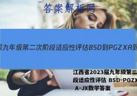 江西省2023届九年级第二次阶段适应性评估 BSD-PGZX A-JX数学答案