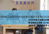 2023年高三全国100所名校单元测试示范卷 23·G3DY(新高考)·思想政治-R-必考-HEB 思想政治(二十三)23答案