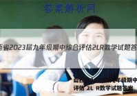 山西省2023届九年级期中综合评估 2L R数学试题答案