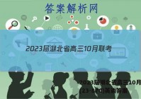 2023届湖北省高三10月联考(23-87C)英语答案
