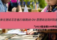 「2023届全国100所名校单元测试示范卷 23新教材·DY·思想政治-R-选择性必修1-HUB 政治(六)6答案 」