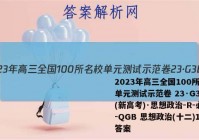 2023年高三全国100所名校单元测试示范卷 23·G3DY(新高考)·思想政治-R-必考-QGB 思想政治(十二)12答案