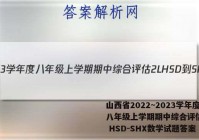 山西省2022~2023学年度八年级上学期期中综合评估 2L HSD-SHX数学试题答案