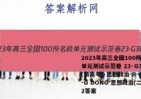 2023年高三全国100所名校单元测试示范卷 23·G3DY(新高考)·思想政治-R-必考-G DONG 思想政治(二)2答案