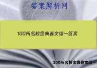 100所名校金典卷文综一 答案