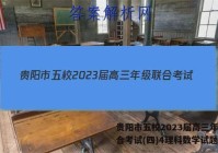 贵阳市五校2023届高三年级联合考试(四)4理科数学试题答案
