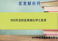 100所名校金典卷化学七 答案