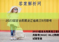 2023届金太阳黑龙江省高三9月联考(902C·HLJ)物理试题答案