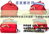 陕西益卷 2022~2023学年度九年级第一学期期中检测试题(卷)化学A(人教版)答案