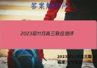 2023届11月高三联合测评(福建)化学答案