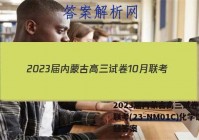 2023届内蒙古高三试卷10月联考(23-NM01C)化学试题答案