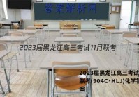 2023届黑龙江高三考试11月联考(904C·HLJ)化学答案
