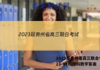 2023届贵州省高三联合考试(23-97C)理科数学答案