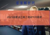 2023届黑龙江高三考试11月联考(904C·HLJ)历史答案