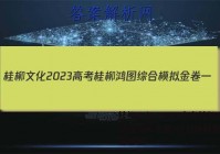桂柳文化 2023高考桂柳鸿图综合模拟金卷一(1)理科数学试题答案