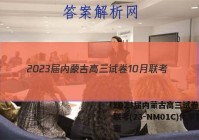 2023届内蒙古高三试卷10月联考(23-NM01C)化学答案