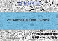 2023届金太阳湖北省高三9月联考(23-20C)化学答案