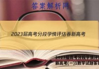 2023届高考分段学情评估卷 新高考(一)1数学试题答案