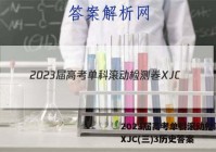 2023届高考单科滚动检测卷 XJC(三)3历史答案