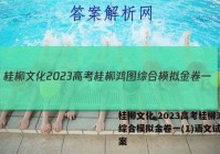 桂柳文化 2023高考桂柳鸿图综合模拟金卷一(1)语文试题答案
