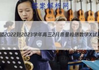 九师联盟 2022-2023学年高三2月质量检测数学X试题答案