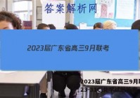 2023届广东省高三9月联考(23-31C)化学试题答案