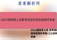 2023届智慧上进 高考适应性综合检测月考卷(二)2文科数学答案