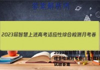 2023届智慧上进 高考适应性综合检测月考卷(三)3理科数学试题答案