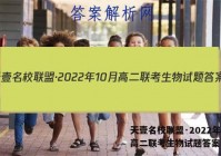天壹名校联盟·2022年10月高二联考生物试题答案