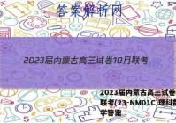 2023届内蒙古高三试卷10月联考(23-NM01C)理科数学答案