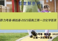 群力考卷·模拟卷·2023届高三第一次化学答案