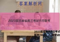 2023届吉林省高三考试11月联考(904C·JL)数学试题答案