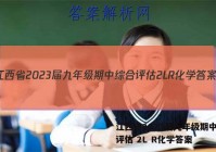 江西省2023届九年级期中综合评估 2L R化学答案