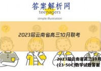 2023届云南省高三10月联考(23-50C)数学试题答案