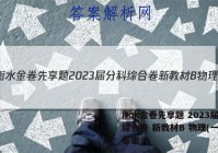 衡水金卷先享题 2023届分科综合卷 新教材B 物理(一)1答案