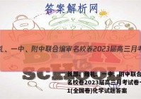 长郡、雅礼、一中、附中联合编审名校卷2023届高三月考试卷一1(全国卷)化学试题答案
