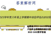 山西省2022~2023学年度八年级上学期期中综合评估 2L BSD-SHX数学答案